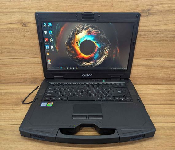 Захищений ноутбук Getac S410 / 14" (1920x1080) IPS Touch / Intel Core i7-6600U (2 (4) ядра по 2.6 - 3.4 GHz) / 8 GB DDR4 / 250 GB SSD / nVidia GeForce GTX 950M, 2 GB GDDR5, 128-bit / Windows 10 б/в + Подарунок Бездротова миша / USB | Зображення 1