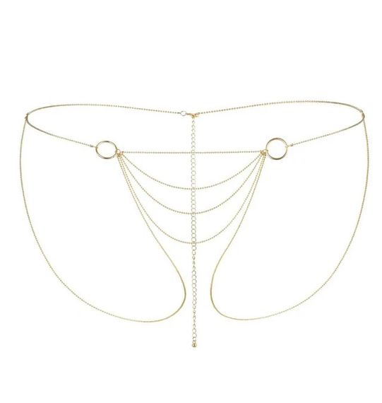 Ланцюжок-трусики Bijoux Indiscrets Magnifique Bikini Chain – Gold, прикраса для тіла | Зображення 3