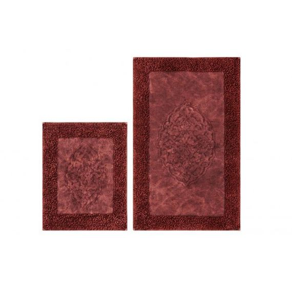 Набір килимків для ванної Arya Tiffany AR-A107214-Burgundy 2 предмета бордовий | Зображення 1