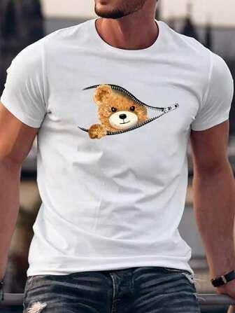 Футболка мужская с принтом повседневная М Белая