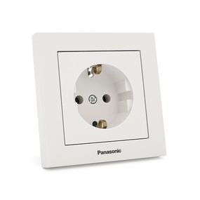 Розетка Panasonic Karre Plus 55 с заземлением,белая