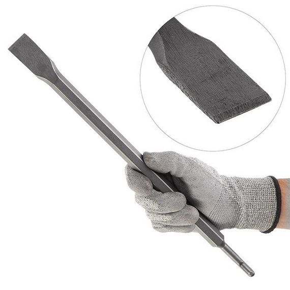 Зубило по каменю SDS PLUS 25мм 400 x 17мм INTERTOOL SD-0441 | Зображення 1