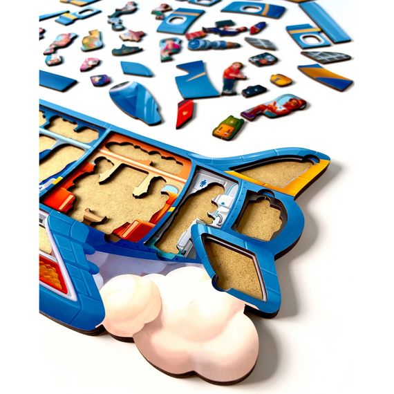 Дерев'яний Пазл-вкладиш "Літак" Ubumblebees PSF161 | Зображення 2