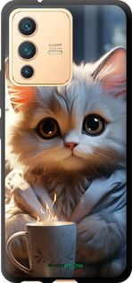 Чохол на Vivo V23 Білий кіт "5646b-2642-2448"