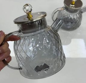 Заварник OLens Срібний ромбус 102-1182 1200 мл сірий