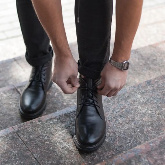 Черевики на натуральному хутрі (цигейці) 44 розмір | Зображення 1