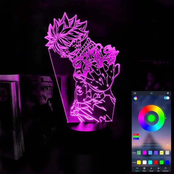 Акриловий світильник-нічник керування з телефона Нацу Драгніл tty-n002073