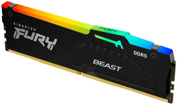 Пам&#039;ять ПК Kingston DDR5 64GB KIT (32GBx2) 5600 FURY Beast RGB XMP KF556C40BBAK2-64 | Зображення 4
