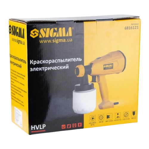 Фарбопульт електричний HVLP d1,8/2,6мм 350W 800мл 800мл/хв SIGMA | Зображення 3