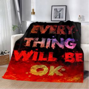 Плед 3D мотивационный "EVERY THING WILL BE OK №2" 2744_C 12829 80х100 см