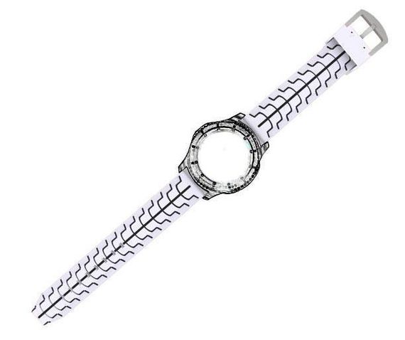 Силіконовий ремінець Primo Splint для годинника Samsung Galaxy Watch 46 mm SM-R800 - White&Black | Зображення 1