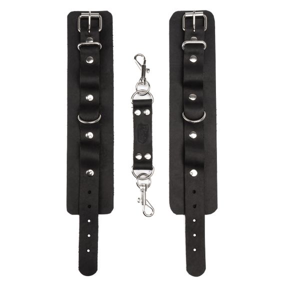 Наручники із натуральної шкіри Flirty Leather - Black, KC00020 Sex Aura | Зображення 1