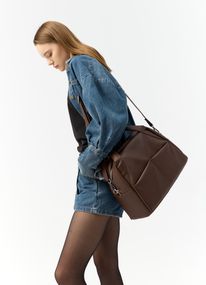 Женская спортивная сумка Sambag Vogue BQS  шоколадная 37 х 25 х 16 см (90123020)