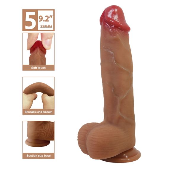 Фаллоимитатор Pretty Love Orton 9.2 Super Soft Liquid Silicone Dildo Sex Aura | Зображення 3