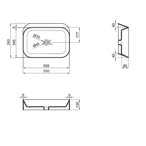 Раковина-чаша Qtap Scorpio 550х390х120 White QT14112243WN | Зображення 1