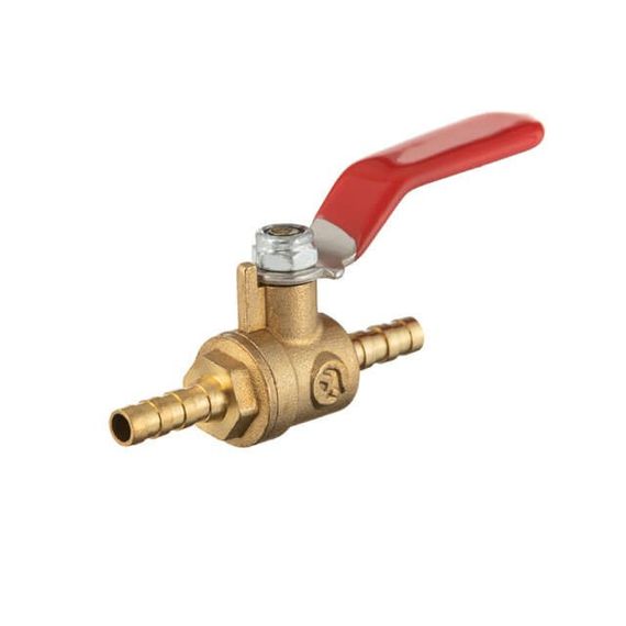 Кран кульовий повітряний з латуні, на шланг 6 мм INTERTOOL PT-1893