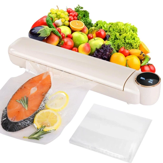 Вакуумний пакувальник харчових продуктів Vacuum Sealer із сенсорним дисплеєм + 10 пакетів | Зображення 2