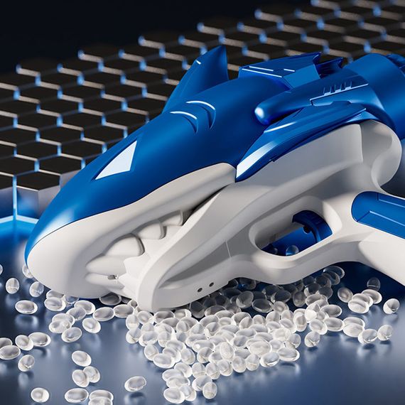 Водяний акумуляторний пістолет Shark Water Gun 185-68 (300ml) with lithium battery Blue | Зображення 5