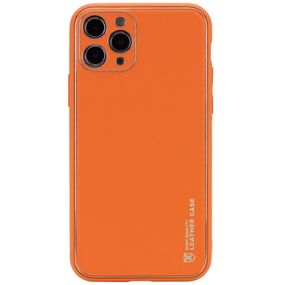 Шкіряний чохол Xshield для Apple iPhone 12 Pro (6.1") Помаранчевий / Apricot