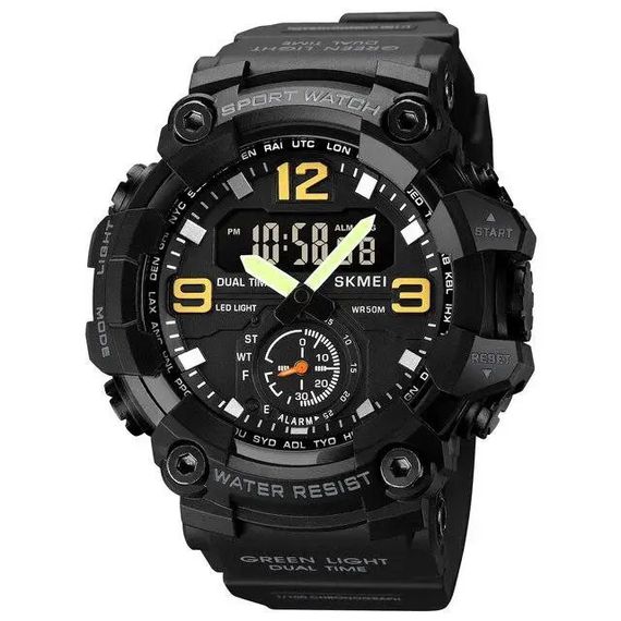 Годинник для військовослужбовців SKMEI 1965BK BLACK | Годинник скмей чоловічий | Водостійкий LY-556 тактичний годинник | Зображення 1