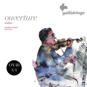 Струни для скрипки Gallistrings OV40, 4/4 Ouvertune, MEDIUM, Steel
