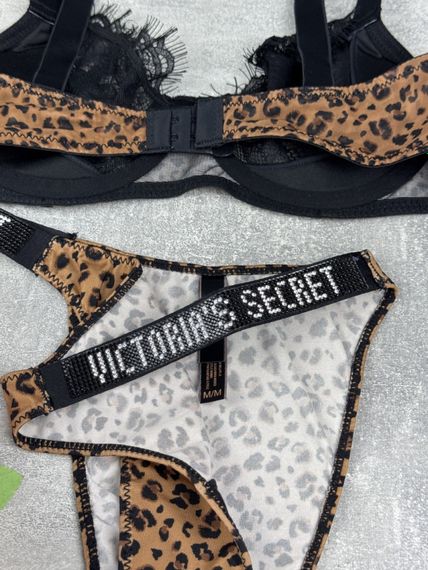 Комплект Victoria's Secret кружева  без пушапа леопардовый kk068 | Зображення 4