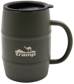 Термокухоль Tramp 500мл з кришкою олива UTRC-100-olive