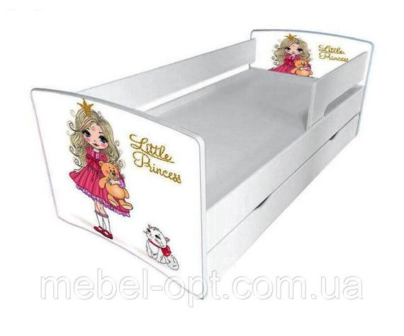 Детская кровать Kinder Cool 18 Little Princess с выдвижным ящиком и защитным бортиком,1700х800 мм | Зображення 4