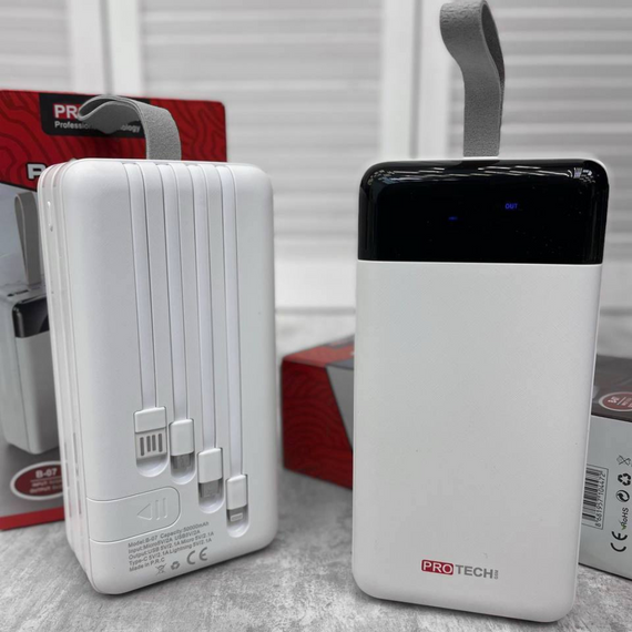 PowerBank 50000mAh ProTech. Павербанк 50000, повербанк. Швидка зарядка з кабелями