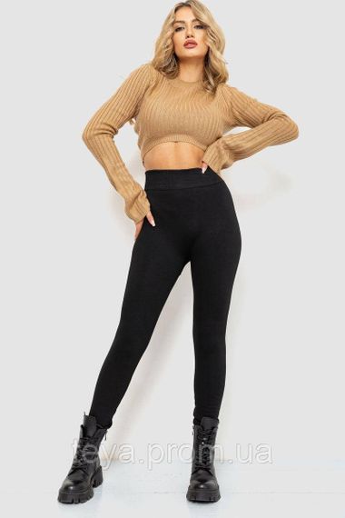 Лосини на хутрі безшовні, колір чорний, розмір M-XXXL FA_008615 | Зображення 2