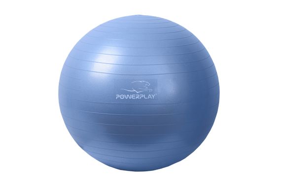 М'яч для фітнесу (фітбол) PowerPlay 4001 Ø65 cm Gymball Синій + помпа | Зображення 4