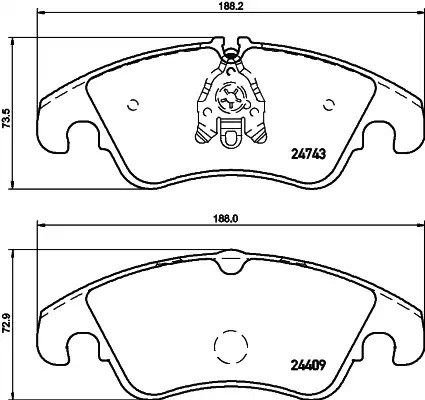 Колодки передні гальмівні, vag 4gd698151c HELLA PAGID (8DB355013751) | Зображення 4