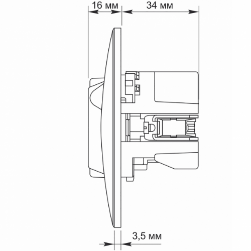 BINERA крем Розетка внутрішня +USB+Type-C із заземленням Videx | Зображення 2
