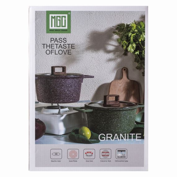 Алюмінієва каструля об'ємом 3 літри з кришкою Ø 20 (см), з антипригарним покриттям MGC HP-4-445GR | Зображення 5