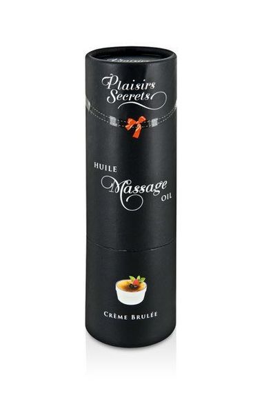 Масажна олія Plaisirs Secrets (59 мл) з афродизіаками, їстівна, подарункова упаковка, Крем брюлє | Зображення 2