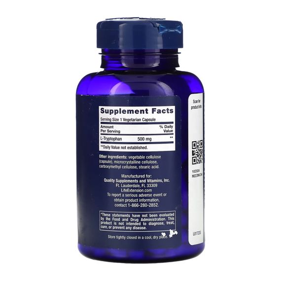 L-Tryptophan 500mg - 90 vcaps | Зображення 1