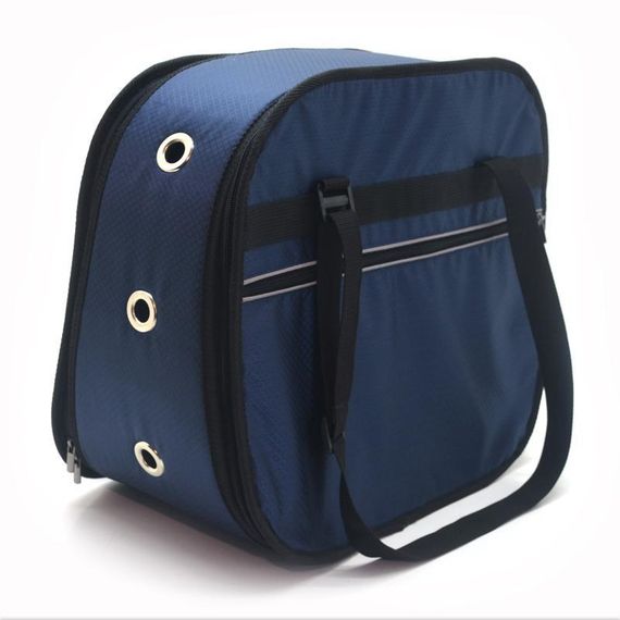 Сумка переноска Полли для котів і малих порід собак Zoo-hunt №0 22х37х33 см синя | Зображення 5