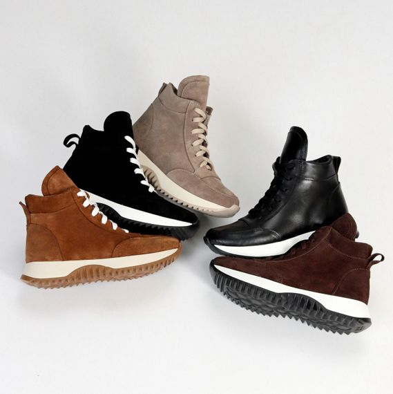 Шикарні спортивні замшеві руді черевики на флісі | Зображення 9