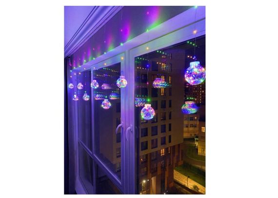 Гирлянда Xmas M-1 Copper curtain ball lamp 7257 Санта, разноцветная | Зображення 1