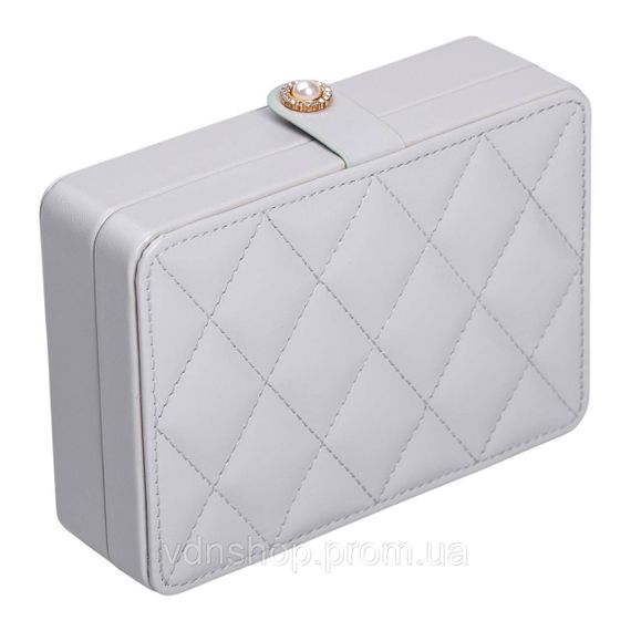 Шкатулка для украшений из эко кожи 16×11×4.7 см органайзер для ювелирных изделий HP-5-30G | Зображення 4