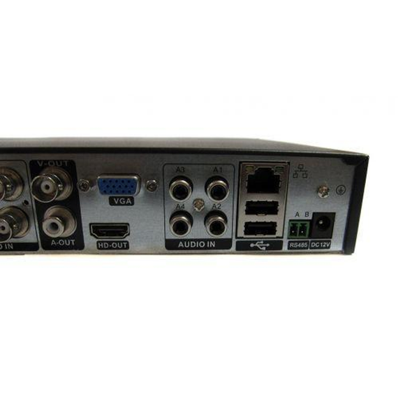 DVR регистратор BNC/V-OUT 4 канальный UKC CAD 1204 AHD 4 cam черный | Зображення 4