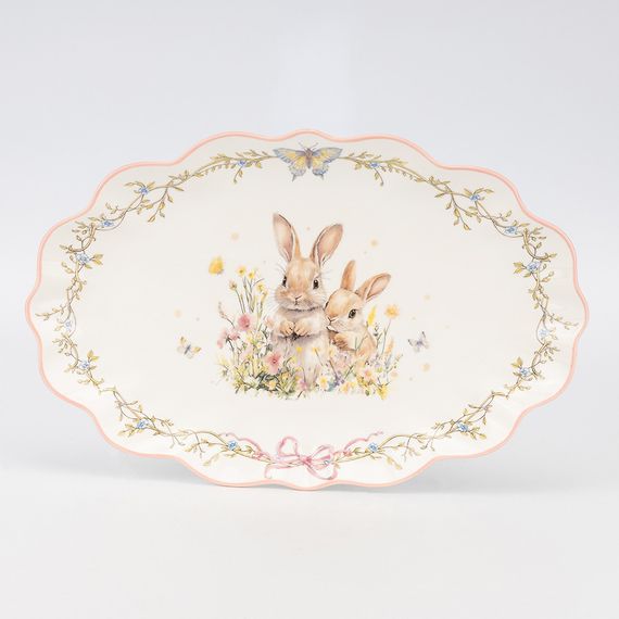 Овальное сервировочное блюдо Rabbit Oval 33х20 см | Зображення 1