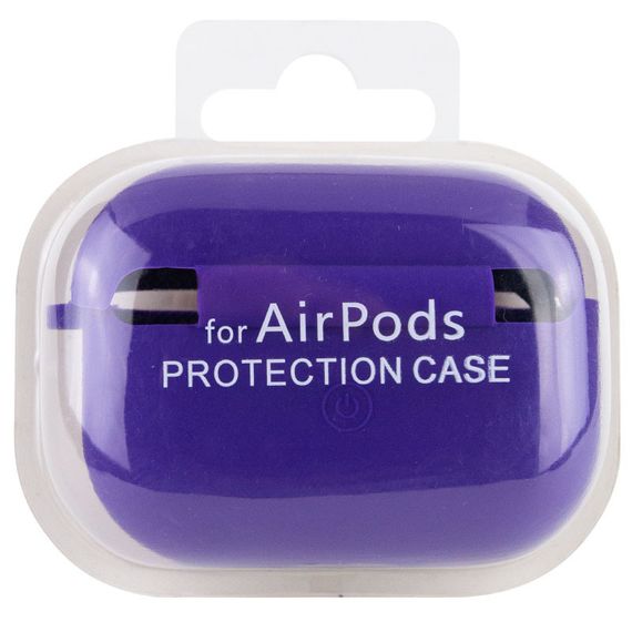 Силиконовый футляр с микрофиброй для наушников Airpods Pro Фиолетовый / Ultra Violet | Зображення 4
