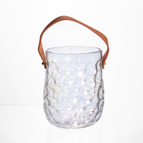 Ваза сумочка с ручкой 13×9.5×18 (см) декоративная стеклянная ваза для цветов 1.2 (л) Радужный HP-19-153-6