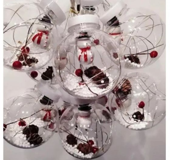 Новогодняя гирлянда с игрушками в шаре 10 шт на 3 х 1.5 м RJ-11 Мультицвет | Зображення 4