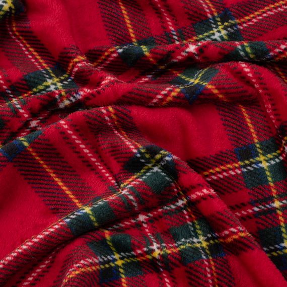 Плед Ardesto Christmas Flannel 160х200см, 100% поліестер, клітинка, червоний (ART0133PB) | Зображення 1