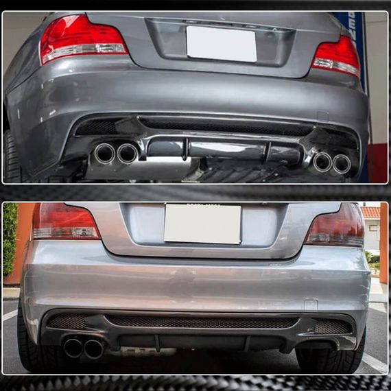 Дифузор заднього бампера V1 (для E82/E88 M-Sport, Карбон) для BMW 1 серія E81/82/87/88 2004-2011 рр | Зображення 8