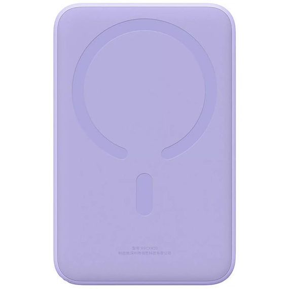 Портативний ЗП Power Bank Baseus Magnetic Mini OS 20W c БЗП 10000 mAh (PPCX110105) Purple | Зображення 1