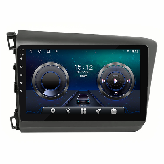 Штатна магнітола Lesko для Honda Civic IX 2011-2015 екран 9" 4/64Gb 4G Wi-Fi GPS Top