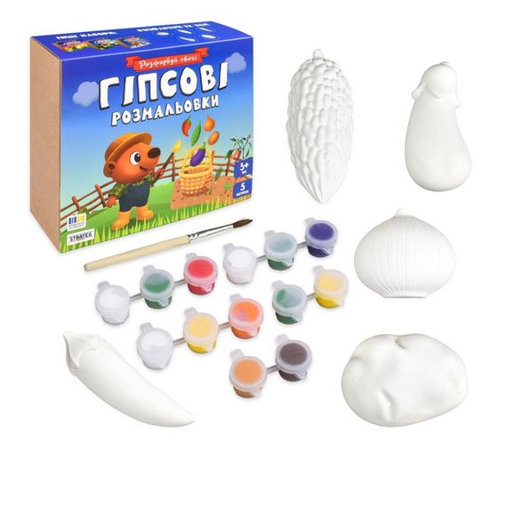 Набір для творчості Гіпсові розмальовки "Розфарбуй овочі" 31000 | Зображення 1